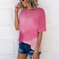 thumbnail image 4 of STETMN Tie Dye Shirt for Women Oversized Gradient Short Sleeve Tees Summer Trendy Casual Tops, 4 of 7