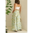 thumbnail image 2 of Women Summer Beach Vacation Pants High Waisted Wide Leg Pants Printed Loose Flowy Casual Palazzo Lounge Trousers, 2 of 11