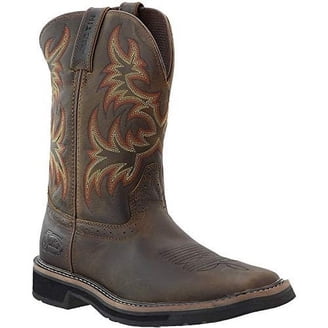 Justin Original Work Mens Stampede Rugged Tan Cowhide Work  display picture 3