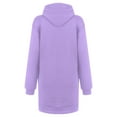 thumbnail image 4 of Spring Savings Clearance Lindreshi Sweatshirts for Women Loose Fit with Hood Women's Fashion Solid Color Hooded Pullover Pocket Thin Guards Dress Hooded Dress, 4 of 4