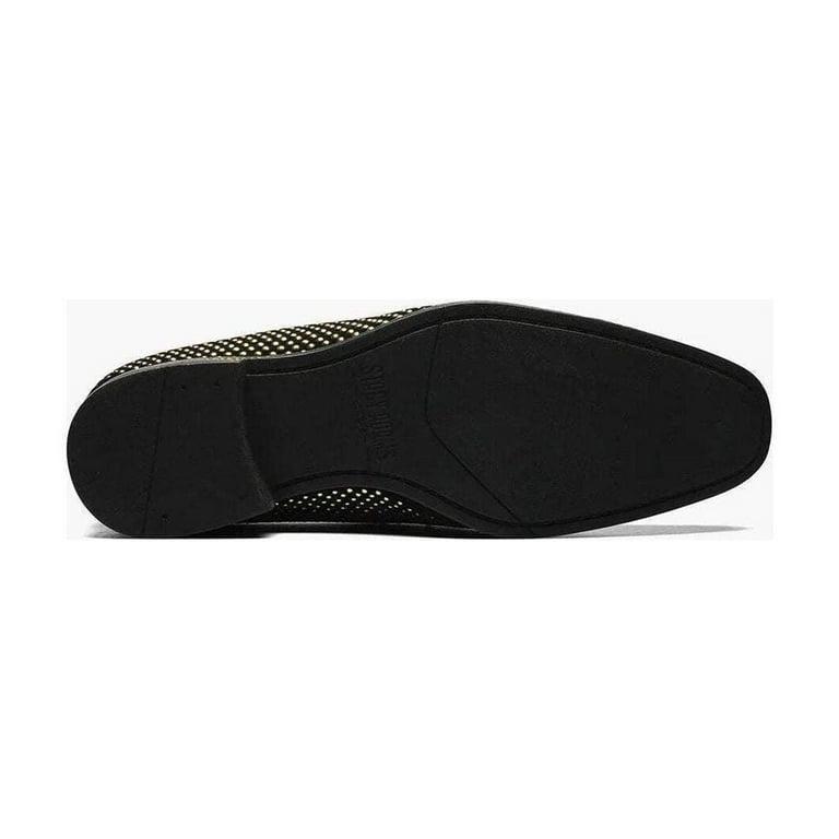 Stacy Adams Men Shoes Swagger Studded Slip On Satin Black  display picture 1