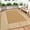 Brown coffee, variant on GlowSol 8*10 Woven Outdoor Rug, Waterproof Lightweight Easy Clean Mat for Backyard, Camping & Outdoor Use，Peony brown Coffee