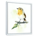 thumbnail image 3 of Designart 'Little Robin Bird Sitting On A Branch' Traditional Framed Canvas Wall Art Print, 3 of 5