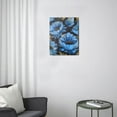 thumbnail image 3 of Classy Navy Blue Floral Canvas Art Abstract Vintage-Inspired Flower Paintings, Ideal for Bathroom & Bedroom Decor, 12x16 inches, 3 of 7