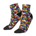 thumbnail image 3 of Salouo Bowling Colorful Pattern Unisex Middle Tube Socks,Middle-Finger Knee High Socks Over The Calf Tube Stocking Crew Stockings for Women and Men Tube Socks, 3 of 8