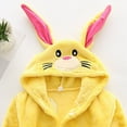 thumbnail image 5 of Gibobby Toddler Kids Soft Flannel Bathrobe,Thickened Warm Hooded Sleep Robe with Waist Tie,Plush Cozy Loungewear for Fall Winter for Boys Girls 2-12T Toddler Pajamas,Yellow,Size 9-10T, 5 of 6
