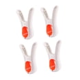 thumbnail image 3 of 4 pinzas para toallas de playa, pinzas para ropa, agarre fuerte, , resistentes al viento, para colgar , sábanas, , trajes de baño. Naranja, 3 of 8