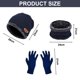 thumbnail image 2 of Gorro de punto de invierno, conjunto de bufanda cálida y guantes para pantalla táctil, 3 gorros con forro de lana para hombres y mujeres, 2 of 7