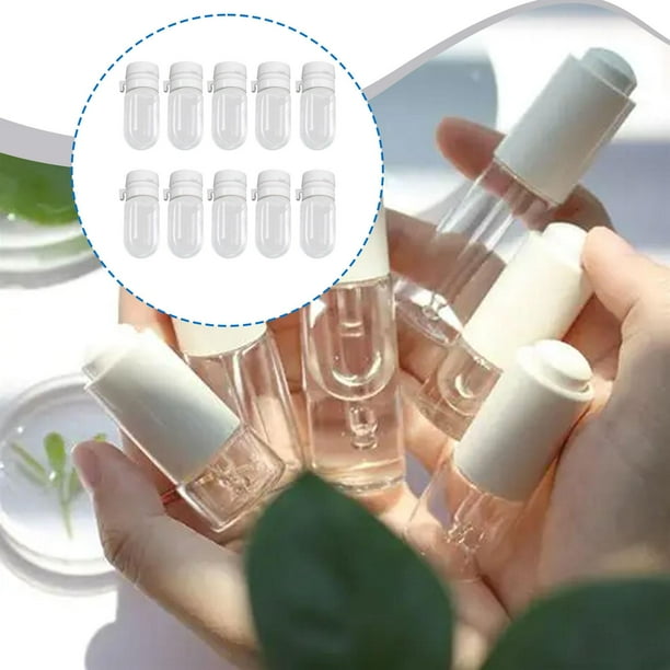 Botella de aceites esenciales,Frasco cuentagotas pequeño de 2 ml,envase recargable,Frasco pequeño de muestra cosmética con doble tapa,Frasco portátil para aceites esenciales,a prueba de