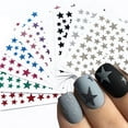 thumbnail image 3 of Opolski 3D Nail Slider Stars Stickers Glitter Shiny Fingernail Decoration for Women, 3 of 8