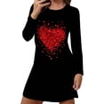 thumbnail image 4 of TaTaai Women's Valentine's Day Plus Size Printed Loungewear Set, Long Sleeve Top and Pants, Casual Sleepwear Two Piece Gift, 4 of 4
