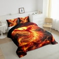 thumbnail image 3 of Castle Fairy Red Fire Phoenix Queen Comforter Set,Animal Bedding Comforter Set, 3 of 8
