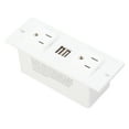thumbnail image 4 of Recessed Power Strip 2 AC Outlets 2 USB Ports Furniture Desktop Embedded Power Socket 1.5m Cable US Plug 125V, 4 of 7