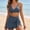 Dark Gray, variant on Women's High Waisted Bikini Sets Tummy Control Bathing Suit Two Piece Swim Suit with Pleated Skirt Red