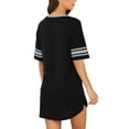 thumbnail image 6 of UNEEI Nightgowns for Women,Short Sleeve Nightshirt V Neck Sleepwear,House Dresses Night Gown for Ladies, Color Block Sleep Dress.Size XL, 6 of 7