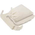 thumbnail image 1 of Paquete de 5 bolsas reutilizables para productos agrícolas de 10" x 12", bolsas de muselina con cordones para compras y almacenamiento, bolsas de algodón 100% natural, lavables, biodegradables, aptas, 1 of 5