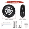 thumbnail image 3 of Uxcell Luggage Suitcase Replacement Wheels [2pcs] - 68 x 24 mm Rubber Scooter Wheels Repair Kit for Trolley & Carry-on Roller Travel Suitcases - [Black], 3 of 6