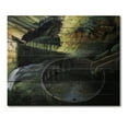 thumbnail image 3 of Designart 'Old Watermill In Green Nature Landscape' Lake House Print on Natural Pine Wood, 3 of 5