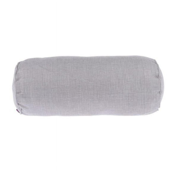 Soft Neck Roll Bolster Pillow Round Cervical Spine Support Pillo Silver Gray