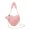 Orange-pink, variant on Heart Shaped Plush Shoulder Handbag for Women Fuzzy Crossbody Bag with Removable Chain Strap Khaki