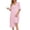 Light Blue, variant on Cotton Nightgowns for Women Short Sleeve Night Gown V Neck Sleep Shirt Button Nightshirt Soft House Dress