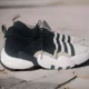 thumbnail image 3 of Mens Ad-id-as Trae Young 2 Casual Basketball Shoe Sneaker Black White Men's Size 8, 3 of 6