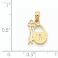 thumbnail image 2 of Beautiful 14K Polished Key and Lock Charm, 2 of 2