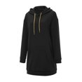 thumbnail image 5 of Vedolay Light Jackets for Women Fashion Plus Size Casual Loose Hooded Long-Sleeved Sweater Solid Color Top Jackets for Women Black,3XL, 5 of 5