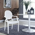 thumbnail image 4 of Modway Casper 18.5" Modern Plastic Dining Armchair, White Finish, 4 of 5