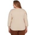 thumbnail image 2 of Alfred Dunner Womens Plus-Size Asymmetrical Embroidered Flower Sweater, 2 of 4