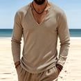 thumbnail image 2 of StSilkitty Men's Long Sleeve T-Shirts Lightweight Casual V Neck Pullover Tees Tops Fall Comfy Breathable Shirts, 2 of 6