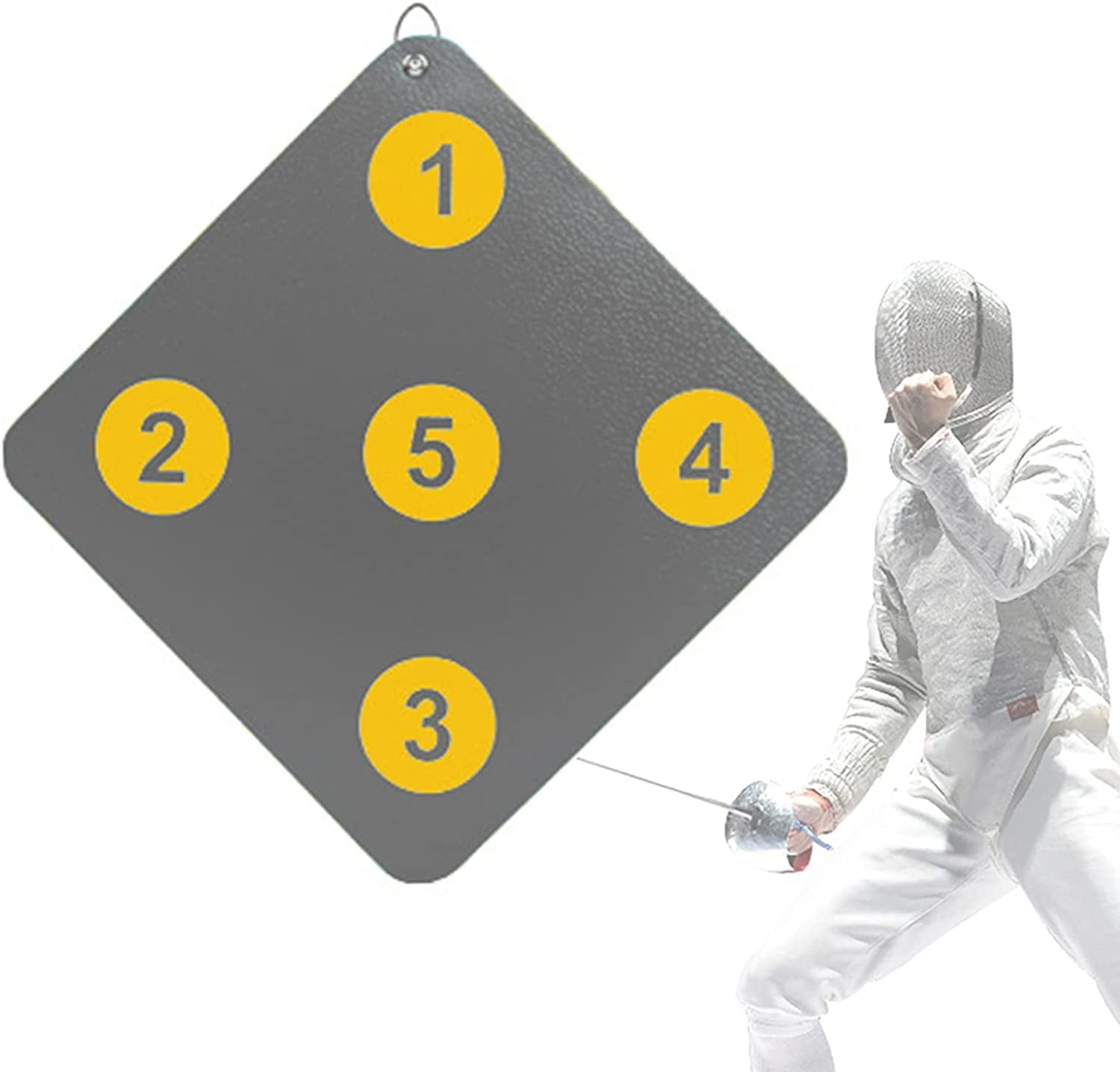 Fencing Training Equipment, Fencing Target for Saber Foil and Epee with Five Bullseye, Self