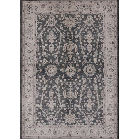 Ahgly Company Indoor Rectangle Mid-Century Modern Silver Pink Pink Oriental Area Rugs, Swatch Sample