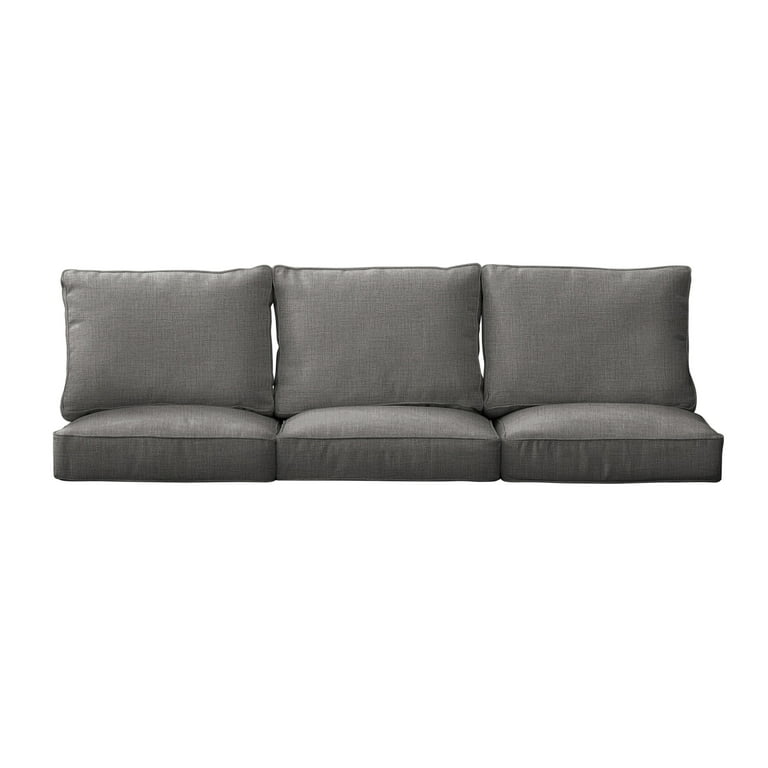 Sorra Home Indoor Outdoor Deep Seating Sofa Cushion Set 25 x 25 x 5 Sofa Cushion Set Corded Graphite Walmart