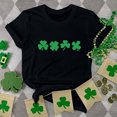 thumbnail image 1 of Chandails de la Saint-Patrick pour Femmes, Col Rond Décontracté, Manches Courtes, T-shirt Imprimé Arbre de Noël, Haut, Chandail de la Saint-Patrick, 1 of 4