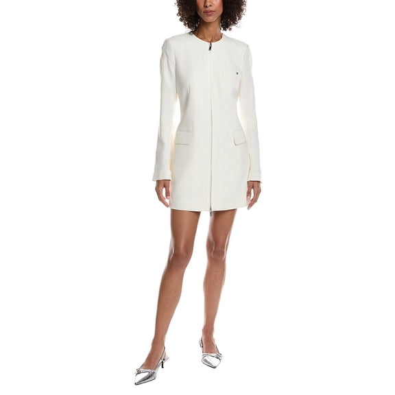 Helmut Lang womens Tailored Zip Front Dress, 0, White