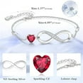 thumbnail image 5 of Luniquz Infinity Love Heart Symbol Charm Bracelet for Women 925 Sterling Silver Adjustable Birthday Valentine’s Day Christmas Mothers Day Jewelry Gift for Mom Women Wife Girls Sister Her Friends, 5 of 6