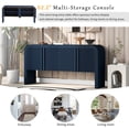 thumbnail image 5 of Aukfa 4-Door Striped Storage Cabinets, Sideboard Console Table for Hallway Living Room,Blue, 5 of 8