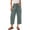 Gray, variant on Women's Elastic Waist Contrast Stitch Pocket Wide Leg Pants, Breathable Comfort Trousers for Outdoor Activities & Casual Wear Gray S