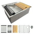 thumbnail image 2 of Transolid Kwsst272210-Mr2 27" Drop In Single Basin Stainless Steel Kitchen Sink -, 2 of 14
