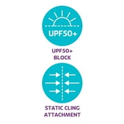 Parent's Choice Baby Car Window Cling Shades, UPF 50+, Universal Fit, Blocks Heat & UV, 2 Pack, Black