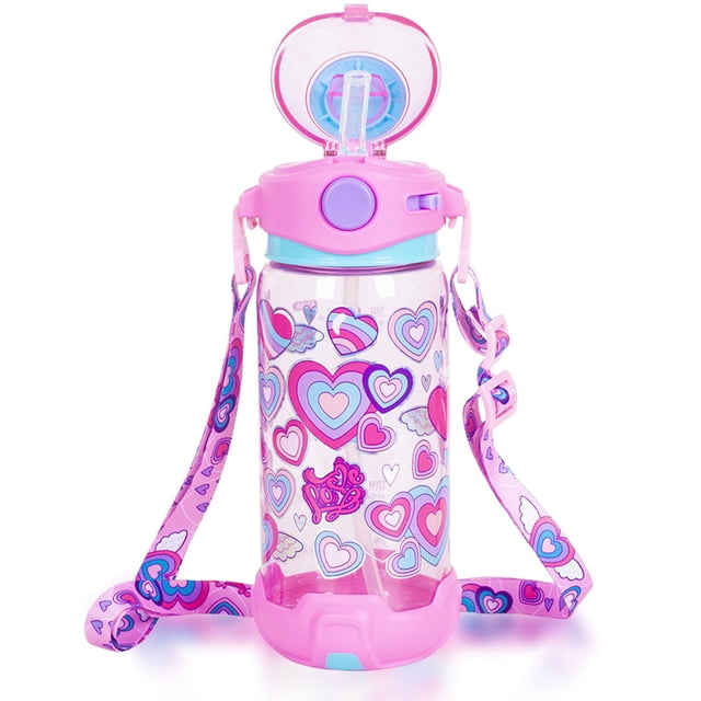 Botella de Agua Infantil YOYTOO 650ml Sin BPA con Pajilla Antiderrame