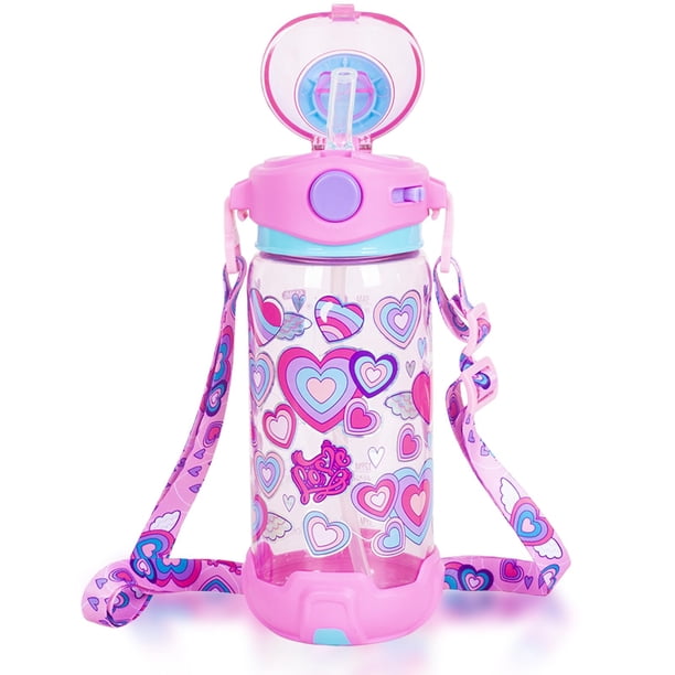 Botella de Agua Infantil YOYTOO 650ml Sin BPA con Pajilla Antiderrame