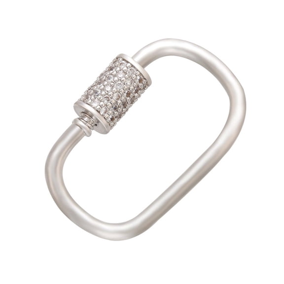 Glittering Zircon Carabiner Clasp Pendant Handmade Jewelry Accessories Brooch Fastener Necklace Connector