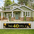 thumbnail image 5 of Golden Birthday Banner 40th Celebration Happy Birthday Decoration Backdrop Party Supplies Background Photography Props Festive Decors, 5 of 7
