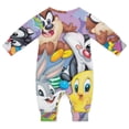 thumbnail image 2 of Looney Tunes Characters Baby Rompers One-Piece Long Sleeve Jumpsuit Bodysuits Newborn Infant Toddler Outfit Kid Clothes Sets, 2 of 8