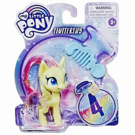 My Little Pony Fluttershy Potion Pony Doll, 3", with Comb and 4 Surprise Accessories