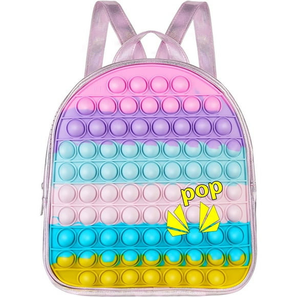Mochila Fidget Toys HUOGUO Pop Purse para niñas, escuela, 23.9x