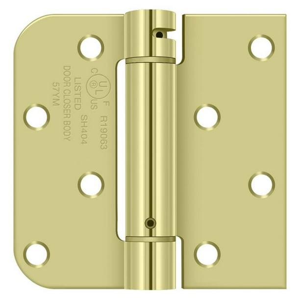 Deltana DSH4R5TT2D 4" x 4" 5/8" Radius by Square Spring Hinge; Zinc