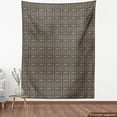 thumbnail image 4 of Abstract Upholstery Fabric by the Yard, Bicolour Design Oriental Inspired Motif with Rounds and Triangles Print, Decorative Fabric for DIY and Home Accents, Dark Sepia and Tan by Ambesonne, 4 of 5